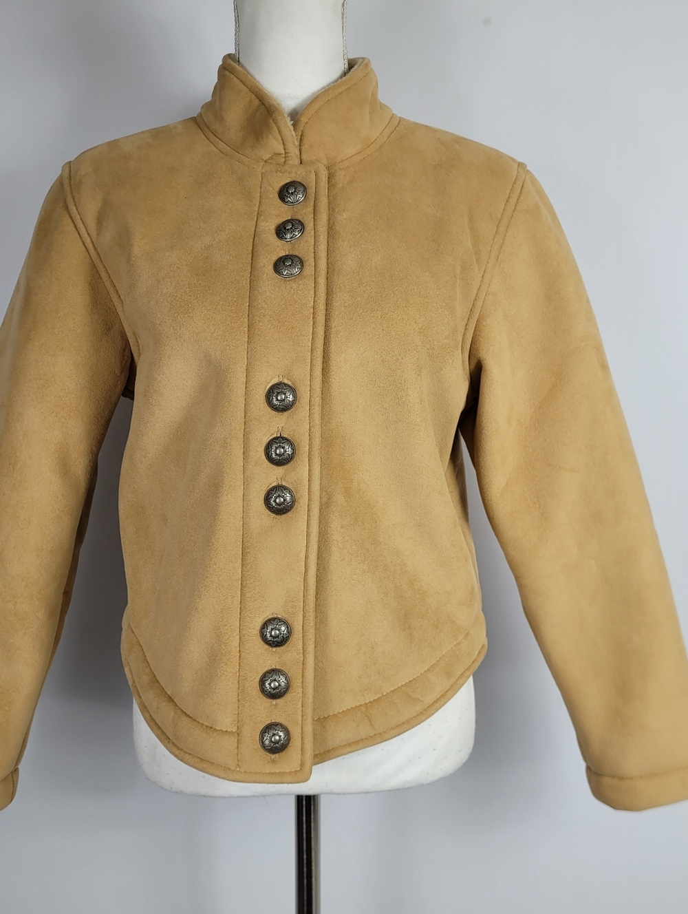 County Clothing Company Tan Suede Sherpa Line Coat Size Medium